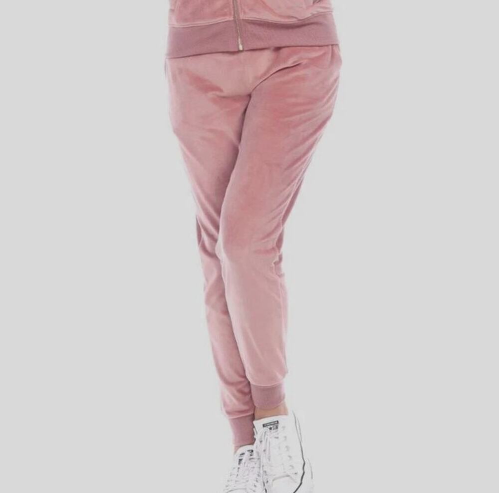 White Mark Women's Drawstring Waist Jogger Pants Pink Plus Size 2XL